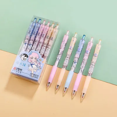 Cartoon Press On 0.5 Black Jumping Gel Pen Office Stationery