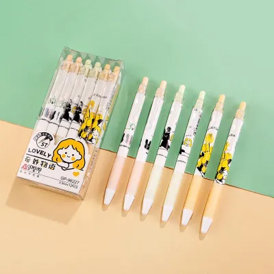 Cartoon Press On 0.5 Black Jumping Gel Pen Office Stationery