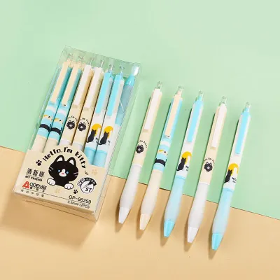Cartoon Press On 0.5 Black Jumping Gel Pen Office Stationery