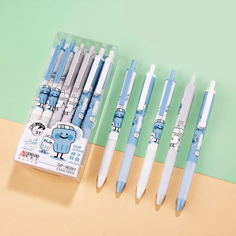 Cartoon Press On 0.5 Black Jumping Gel Pen Office Stationery