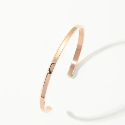 Women Simple Stainless Steel Open Bracelet