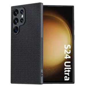 Simple Carbon Fiber Kevlar Pattern Drop-Resistant Ultra-Thin Samsung Phone Case