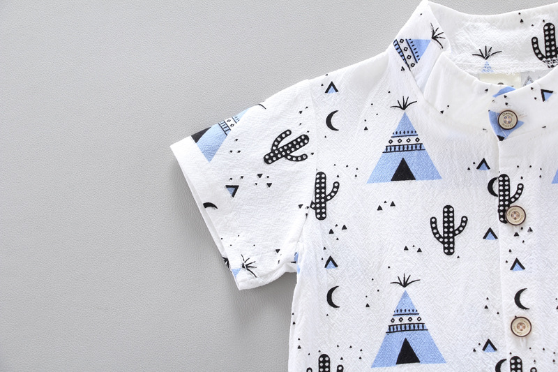 【SATIIIZ】Petyl printed short-sleeved T-shirt Wholesale Boy Fashion Printed Short-Sleeved Shirt With Two
