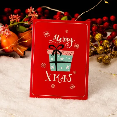 Simple Creative Christmas Thank You Message Greeting Card Small Fresh Paper Jam
