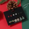 6 Pairs/Set Of Red And White Green Car Cup Christmas Tree