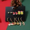 6 Pair/Set Of Christmas Hat Flower Snowman Crutches