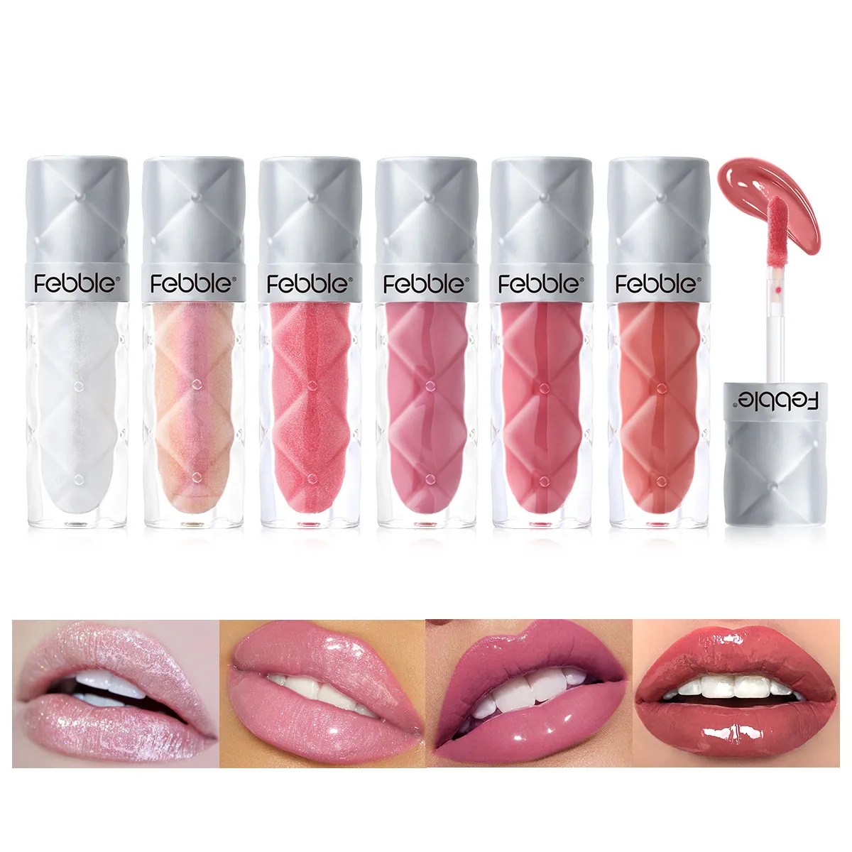 USHAS Women Long-Lasting Non-Stick Cup Pearlescent Liquid Lipstick Waterproof Durable Easy Color Enhance