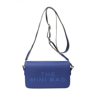 Fashion Letter Print Square Crossbody Bag PU Leather Urban Simplicity Small
