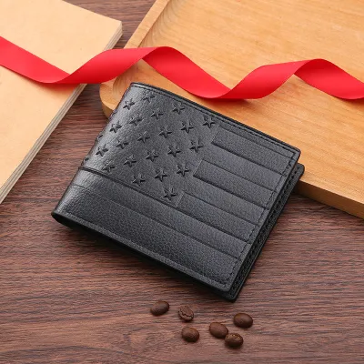Men Fashion Casual Multi-Card Horizontal Star PVC Coin Wallet