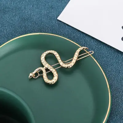 Women Fashion Creative Word Snake Hair Clip