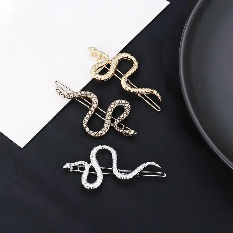 Women Fashion Creative Word Snake Hair Clip