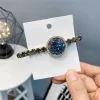 Sapphire Blue Drill Round Clip