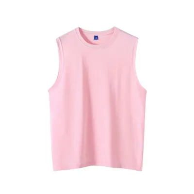 Men's Solid Color Cotton Running Training Loose Fit Sleeveless Vest