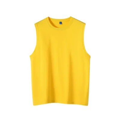 Men's Solid Color Cotton Running Training Loose Fit Sleeveless Vest