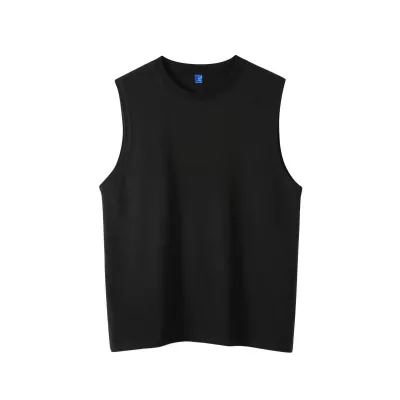 Men's Solid Color Cotton Running Training Loose Fit Sleeveless Vest