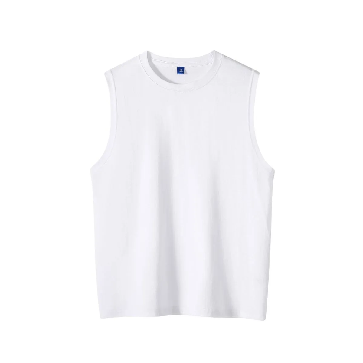 Men's Solid Color Cotton Running Training Loose Fit Sleeveless Vest
