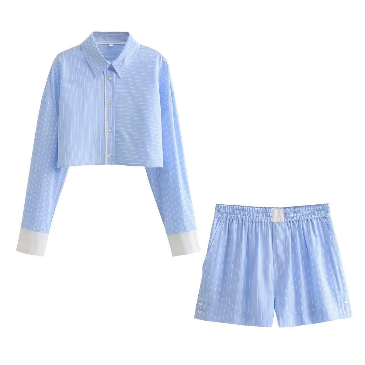 【BAON】Elg Summer Frill Stripe Short Sleeve Tee Bondi Multi Stripe Short Sleeve | Men's Shirt in White