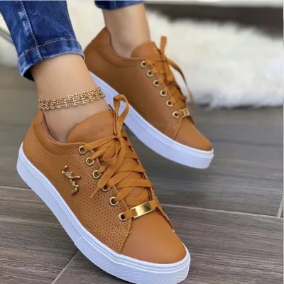 Summer Women Fashion Casual Plus Size Flat Breathable Round Toe Sneaker