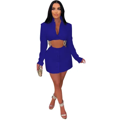 Women Fashion Solid Color Hollow Chain Stitching Long Sleeve Dress