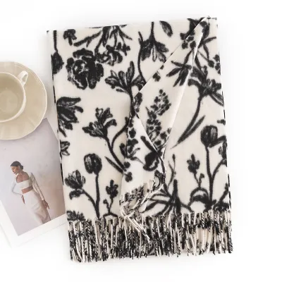 Women's Fashion Printed Cashmere Long Scarf 65x180CM