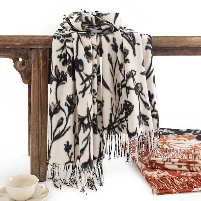 Women's Fashion Printed Cashmere Long Scarf 65x180CM