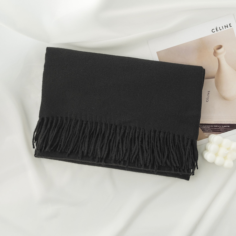Wholesale Women Fashion Solid Color Cashmere Tassel Shawl Scarf