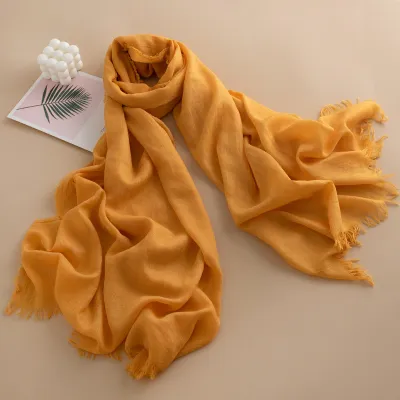 Women Fashion Solid Color Thin Sunscreen Scarf 100*190CM