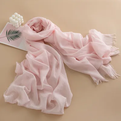 Women Fashion Solid Color Thin Sunscreen Scarf 100*190CM
