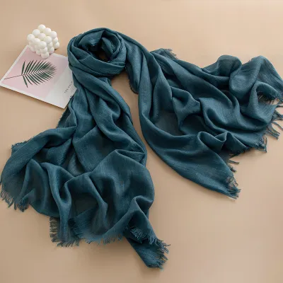 Women Fashion Solid Color Thin Sunscreen Scarf 100*190CM