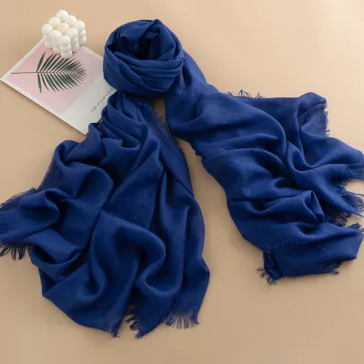 Women Fashion Solid Color Thin Sunscreen Scarf 100*190CM