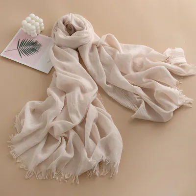 Women Fashion Solid Color Thin Sunscreen Scarf 100*190CM
