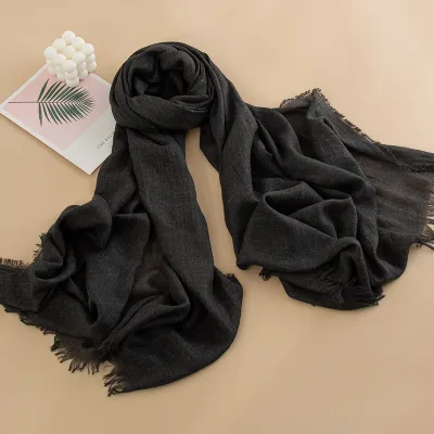 Women Fashion Solid Color Thin Sunscreen Scarf 100*190CM