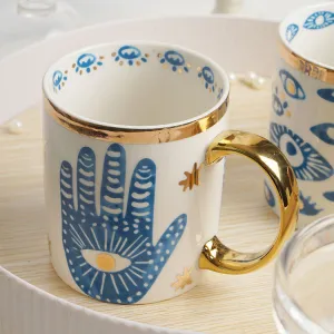 Evil Eyes Ceramic Mug European Style Creative Decal Tableware Couple Cup Home Decoration Ornaments