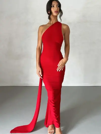 Women Sexy Solid Color Sleeveless Backless Bodycon Maxi Dress