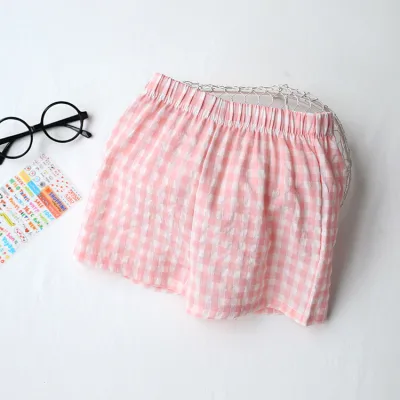 Kids Toddler Girls Boys Plaid Cotton Shorts Summer Beach Vacation