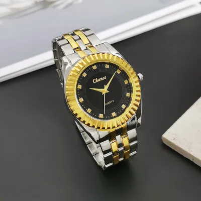 Simple Fashion Sun Pattern Quartz Alloy Steel Couple Watch