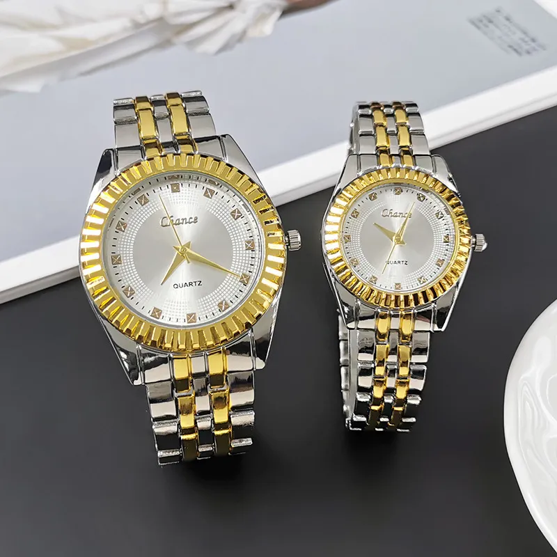 Simple Fashion Sun Pattern Quartz Alloy Steel Couple Watch