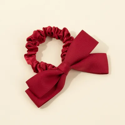 Women Simple Cute Bowknot Cloth Large Intestine Hair Ring