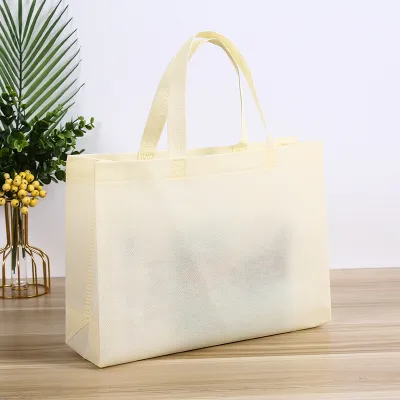 Simple Solid Color Non-Woven Portable Packaging Tote Bag