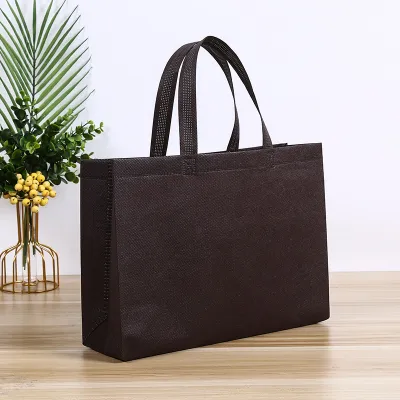 Simple Solid Color Non-Woven Portable Packaging Tote Bag