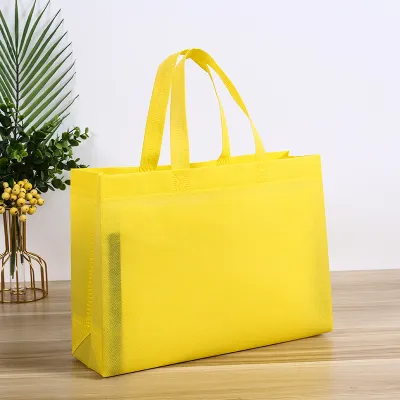 Simple Solid Color Non-Woven Portable Packaging Tote Bag