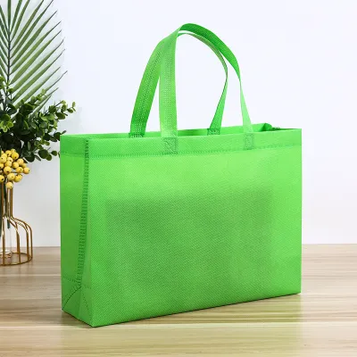Simple Solid Color Non-Woven Portable Packaging Tote Bag