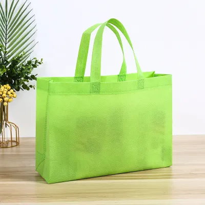 Simple Solid Color Non-Woven Portable Packaging Tote Bag