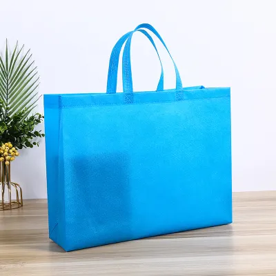 Simple Solid Color Non-Woven Portable Packaging Tote Bag