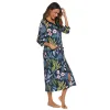 Navy Blue Printing Powder Flower