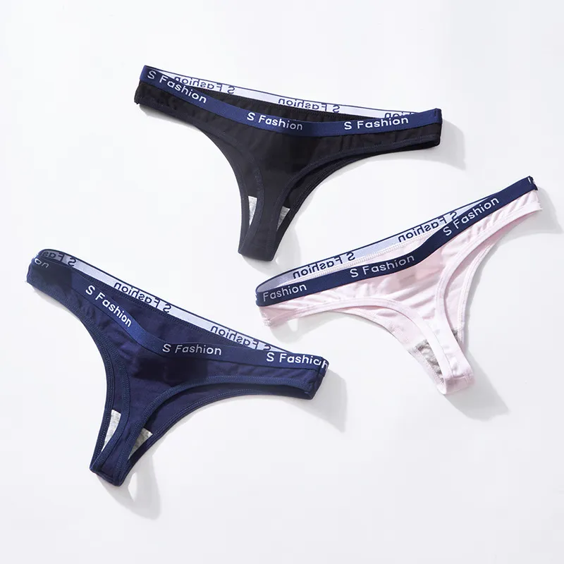 Women Sexy Letter Low Waist Cotton Panties