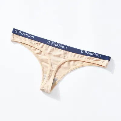 Women Sexy Letter Low Waist Cotton Panties