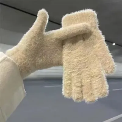 Autumn Winter Women'S Fashion Warm Non-Slip Plush Gloves