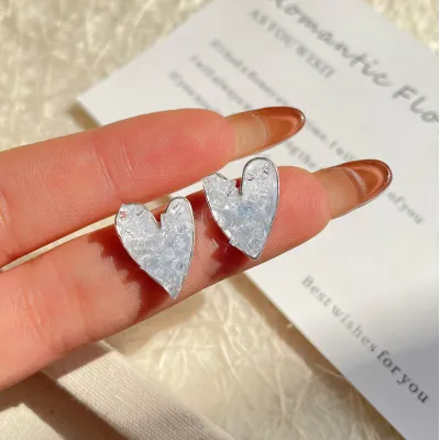 Women Fashion Blue Bow Crystal Earrings