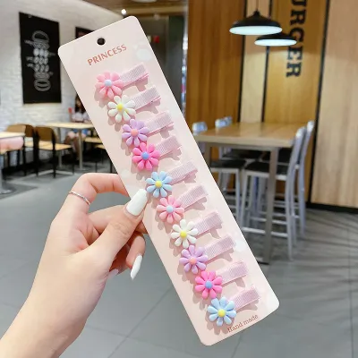 Children Cartoon Fruit Pattern Acrylic Hair Clips Side Clip Hairpins for Kids